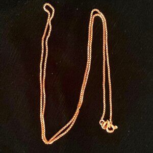 Classic box chain necklace in 14K yellow gold